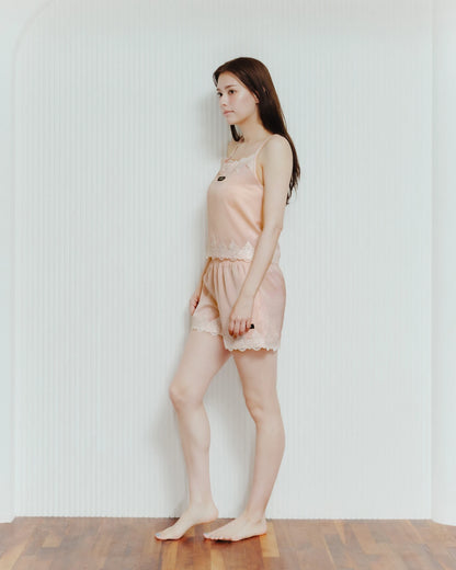 【7/15より順次配送】Satin Lace Roomwear